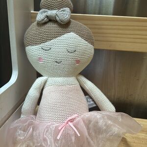 Emma Ballerina hand knit crochet doll